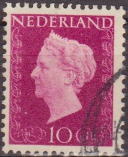 Holanda 1947 Scott 292 Sello Reina Guillermina 10c usado Stamps Netherlands Holland Hollande Olanda 